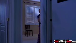 Perverted teens Andi Rose and amazing Maya Woulfe swallowed big hard dick