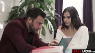 Wet Latina teen sucked guys dick during the meeting with MILF