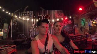 Big tits Thai girlfriend is a horny slut who loves to give head and fucking