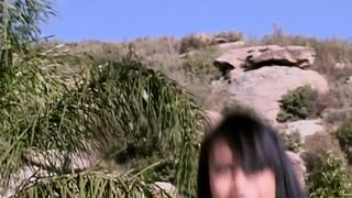 A busty dark haired chick gets her holes punished by a hard cock