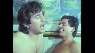 Two Mature MILFs with Nice Tits Fucked and Cummed on Hairy Pussy by Two Big Vintage Cocks