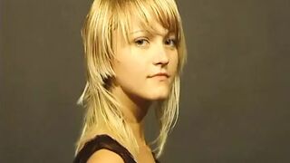 Michala's first porn performance is a blonde whore who touches herself for your pleasure