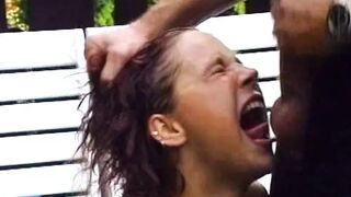 Facial cumshot after hot anal sex with stunning redhead German babe