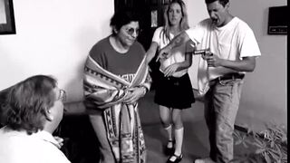 Guy comes on blonde’s face after sex