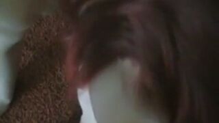 Big boobed redhead riding a dick